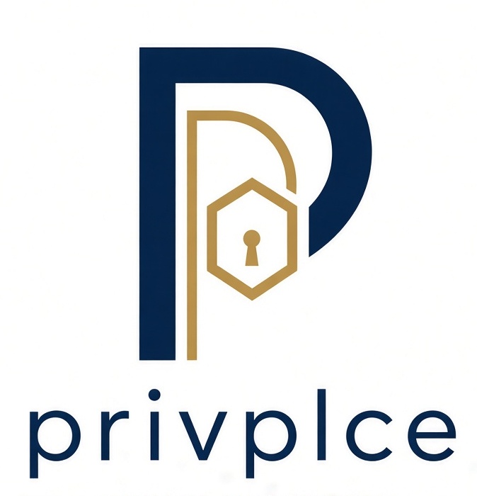 PrivPlce logo with lock and keyhole